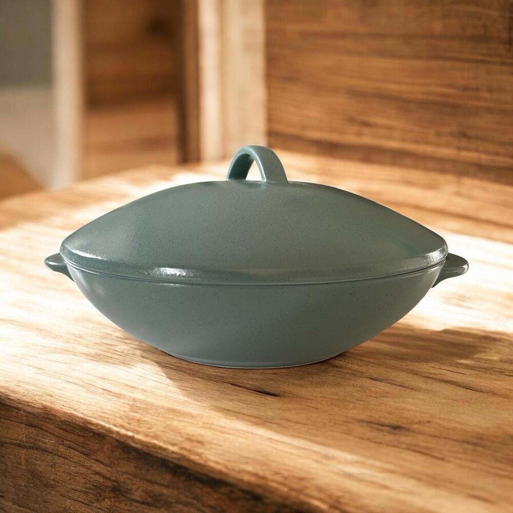 Discont Calvin Klein Khaki Collection Cargo Covered Casserole Dish Aqua Green